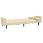 vidaXL Schlafsofa 2-Sitzer mit 2 Kissen Creme Stoff vidaXL Schlafsofa 2-Sitzer mit 2 Kissen Creme Stoff