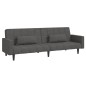 vidaXL Schlafsofa 2-Sitzer mit 2 Kissen Dunkelgrau Stoff vidaXL Schlafsofa 2-Sitzer mit 2 Kissen Dunkelgrau Stoff