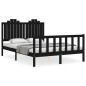 vidaXL Massivholzbett mit Kopfteil Schwarz 140x190 cm vidaXL Massivholzbett mit Kopfteil Schwarz 140x190 cm