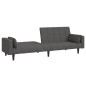 vidaXL Schlafsofa 2-Sitzer mit 2 Kissen Dunkelgrau Stoff vidaXL Schlafsofa 2-Sitzer mit 2 Kissen Dunkelgrau Stoff