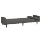 vidaXL Schlafsofa 2-Sitzer mit 2 Kissen Dunkelgrau Stoff vidaXL Schlafsofa 2-Sitzer mit 2 Kissen Dunkelgrau Stoff