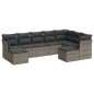 vidaXL 9-tlg. Garten-Sofagarnitur mit Kissen Grau Poly Rattan vidaXL 9-tlg. Garten-Sofagarnitur mit Kissen Grau Poly Rattan