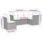 vidaXL 5-tlg. Garten-Sofagarnitur mit Kissen Schwarz Poly Rattan vidaXL 5-tlg. Garten-Sofagarnitur mit Kissen Schwarz Poly Rattan