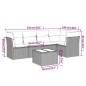 vidaXL 6-tlg. Garten-Sofagarnitur mit Kissen Beige Poly Rattan vidaXL 6-tlg. Garten-Sofagarnitur mit Kissen Beige Poly Rattan