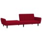 vidaXL Schlafsofa 2-Sitzer Weinrot Samt vidaXL Schlafsofa 2-Sitzer Weinrot Samt