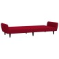 vidaXL Schlafsofa 2-Sitzer Weinrot Samt vidaXL Schlafsofa 2-Sitzer Weinrot Samt