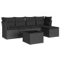 vidaXL 6-tlg. Garten-Sofagarnitur mit Kissen Schwarz Poly Rattan vidaXL 6-tlg. Garten-Sofagarnitur mit Kissen Schwarz Poly Rattan