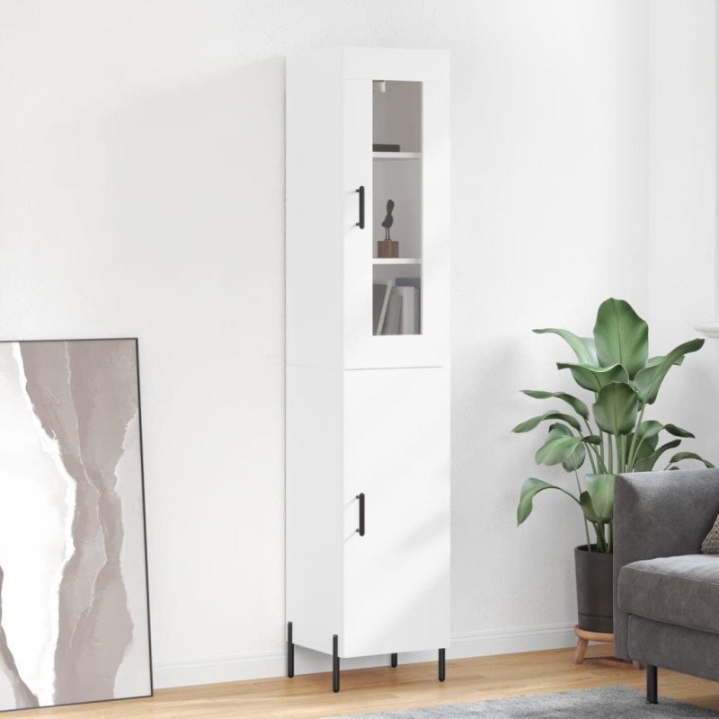 Highboard Weiß 34,5x34x180 cm Holzwerkstoff Highboard Weiß 34,5x34x180 cm Holzwerkstoff
