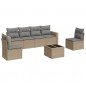 vidaXL 7-tlg. Garten-Sofagarnitur mit Kissen Beige Poly Rattan vidaXL 7-tlg. Garten-Sofagarnitur mit Kissen Beige Poly Rattan