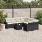 vidaXL 9-tlg. Garten-Sofagarnitur mit Kissen Schwarz Poly Rattan vidaXL 9-tlg. Garten-Sofagarnitur mit Kissen Schwarz Poly Rattan
