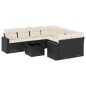 vidaXL 9-tlg. Garten-Sofagarnitur mit Kissen Schwarz Poly Rattan vidaXL 9-tlg. Garten-Sofagarnitur mit Kissen Schwarz Poly Rattan