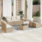 vidaXL 8-tlg. Garten-Sofagarnitur mit Kissen Beige Poly Rattan vidaXL 8-tlg. Garten-Sofagarnitur mit Kissen Beige Poly Rattan