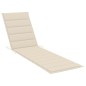 Sonnenliege mit Auflage Creme Massivholz Teak Sonnenliege mit Auflage Creme Massivholz Teak