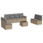 vidaXL 9-tlg. Garten-Sofagarnitur mit Kissen Beige Poly Rattan vidaXL 9-tlg. Garten-Sofagarnitur mit Kissen Beige Poly Rattan