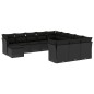 vidaXL 12-tlg. Garten-Sofagarnitur mit Kissen Schwarz Poly Rattan vidaXL 12-tlg. Garten-Sofagarnitur mit Kissen Schwarz Poly Rattan