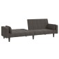 vidaXL Schlafsofa 2-Sitzer mit 2 Kissen Dunkelgrau Samt vidaXL Schlafsofa 2-Sitzer mit 2 Kissen Dunkelgrau Samt