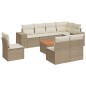 vidaXL 9-tlg. Garten-Sofagarnitur mit Kissen Beige Poly Rattan vidaXL 9-tlg. Garten-Sofagarnitur mit Kissen Beige Poly Rattan