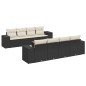 vidaXL 9-tlg. Garten-Sofagarnitur mit Kissen Schwarz Poly Rattan vidaXL 9-tlg. Garten-Sofagarnitur mit Kissen Schwarz Poly Rattan