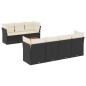 vidaXL 8-tlg. Garten-Sofagarnitur mit Kissen Schwarz Poly Rattan vidaXL 8-tlg. Garten-Sofagarnitur mit Kissen Schwarz Poly Rattan