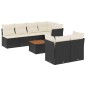 vidaXL 8-tlg. Garten-Sofagarnitur mit Kissen Schwarz Poly Rattan vidaXL 8-tlg. Garten-Sofagarnitur mit Kissen Schwarz Poly Rattan
