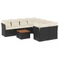 vidaXL 9-tlg. Garten-Sofagarnitur mit Kissen Schwarz Poly Rattan vidaXL 9-tlg. Garten-Sofagarnitur mit Kissen Schwarz Poly Rattan