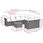 vidaXL 9-tlg. Garten-Sofagarnitur mit Kissen Schwarz Poly Rattan vidaXL 9-tlg. Garten-Sofagarnitur mit Kissen Schwarz Poly Rattan