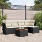 vidaXL 6-tlg. Garten-Sofagarnitur mit Kissen Schwarz Poly Rattan vidaXL 6-tlg. Garten-Sofagarnitur mit Kissen Schwarz Poly Rattan