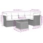 vidaXL 6-tlg. Garten-Sofagarnitur mit Kissen Schwarz Poly Rattan vidaXL 6-tlg. Garten-Sofagarnitur mit Kissen Schwarz Poly Rattan