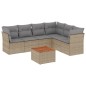 vidaXL 7-tlg. Garten-Sofagarnitur mit Kissen Beige Poly Rattan vidaXL 7-tlg. Garten-Sofagarnitur mit Kissen Beige Poly Rattan