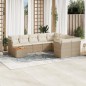 vidaXL 10-tlg. Garten-Sofagarnitur mit Kissen Beige Poly Rattan vidaXL 10-tlg. Garten-Sofagarnitur mit Kissen Beige Poly Rattan
