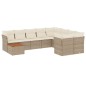 vidaXL 10-tlg. Garten-Sofagarnitur mit Kissen Beige Poly Rattan vidaXL 10-tlg. Garten-Sofagarnitur mit Kissen Beige Poly Rattan