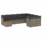 vidaXL 10-tlg. Garten-Sofagarnitur mit Kissen Grau Poly Rattan vidaXL 10-tlg. Garten-Sofagarnitur mit Kissen Grau Poly Rattan