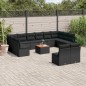 vidaXL 13-tlg. Garten-Sofagarnitur mit Kissen Schwarz Poly Rattan vidaXL 13-tlg. Garten-Sofagarnitur mit Kissen Schwarz Poly Rattan