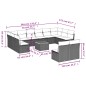 vidaXL 13-tlg. Garten-Sofagarnitur mit Kissen Schwarz Poly Rattan vidaXL 13-tlg. Garten-Sofagarnitur mit Kissen Schwarz Poly Rattan