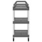vidaXL Rollwagen mit 3 Etagen Grau 81x41x92 cm Aluminium vidaXL Rollwagen mit 3 Etagen Grau 81x41x92 cm Aluminium