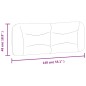 vidaXL Kopfteil-Kissen Dunkelgrau 140 cm Stoff vidaXL Kopfteil-Kissen Dunkelgrau 140 cm Stoff