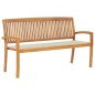 vidaXL Stapelbare Gartenbank mit Auflage 159 cm Massivholz Teak vidaXL Stapelbare Gartenbank mit Auflage 159 cm Massivholz Teak