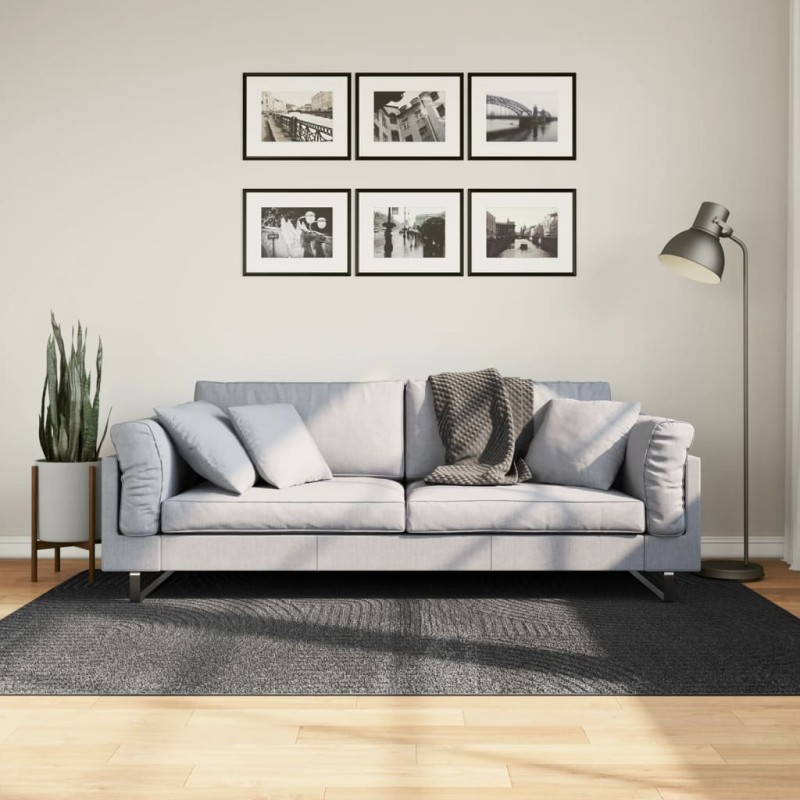 vidaXL Teppich IZA Kurzflor Skandi-Stil Anthrazit 140x200 cm vidaXL Teppich IZA Kurzflor Skandi-Stil Anthrazit 140x200 cm
