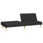 vidaXL Schlafsofa 2-Sitzer Schwarz Stoff vidaXL Schlafsofa 2-Sitzer Schwarz Stoff