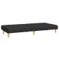 vidaXL Schlafsofa 2-Sitzer Schwarz Stoff vidaXL Schlafsofa 2-Sitzer Schwarz Stoff
