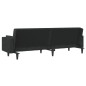 vidaXL Schlafsofa 2-Sitzer mit 2 Kissen Schwarz Stoff vidaXL Schlafsofa 2-Sitzer mit 2 Kissen Schwarz Stoff