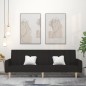 vidaXL Schlafsofa 2-Sitzer Schwarz Stoff vidaXL Schlafsofa 2-Sitzer Schwarz Stoff