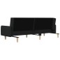 vidaXL Schlafsofa 2-Sitzer Schwarz Stoff vidaXL Schlafsofa 2-Sitzer Schwarz Stoff
