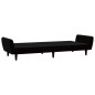 vidaXL Schlafsofa 2-Sitzer Schwarz Samt vidaXL Schlafsofa 2-Sitzer Schwarz Samt