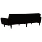 vidaXL Schlafsofa 2-Sitzer Schwarz Samt vidaXL Schlafsofa 2-Sitzer Schwarz Samt