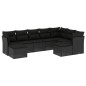 vidaXL 9-tlg. Garten-Sofagarnitur mit Kissen Schwarz Poly Rattan vidaXL 9-tlg. Garten-Sofagarnitur mit Kissen Schwarz Poly Rattan