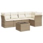 vidaXL 6-tlg. Garten-Sofagarnitur mit Kissen Beige Poly Rattan vidaXL 6-tlg. Garten-Sofagarnitur mit Kissen Beige Poly Rattan