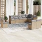 vidaXL 10-tlg. Garten-Sofagarnitur mit Kissen Beige Poly Rattan vidaXL 10-tlg. Garten-Sofagarnitur mit Kissen Beige Poly Rattan