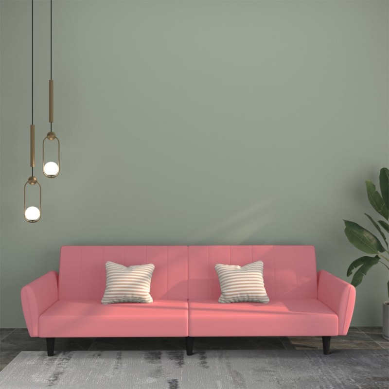 vidaXL Schlafsofa 2-Sitzer Rosa Samt vidaXL Schlafsofa 2-Sitzer Rosa Samt
