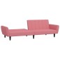 vidaXL Schlafsofa 2-Sitzer Rosa Samt vidaXL Schlafsofa 2-Sitzer Rosa Samt